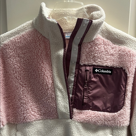 Columbia Pink and White Fleece Jacket - Picture 2 of 3